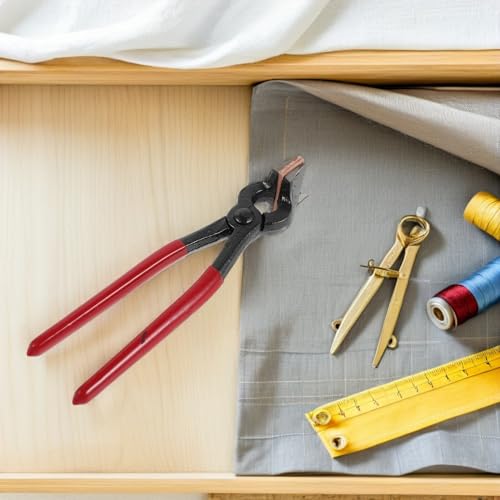 Alicates para doblar bordes de cuero manuales con prensa lisa y mango cómodo 7