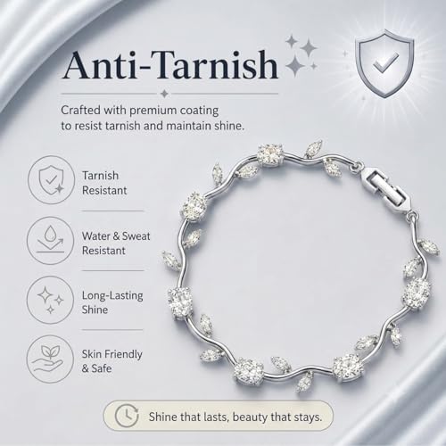 Image of Aurie Tulip Bracelet for Women & Girls | Anti Tarnish Stainless Steel Floral Bracelet |Party and Daily Wear Jewellery