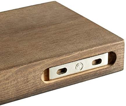 Mark One Home Goods Rustic Farmhouse 3 Tier Justified Floating Wood Shelf - Floating Wall Shelves (Set of 3), Hardware and Fasteners Included (White Oak, 16")
