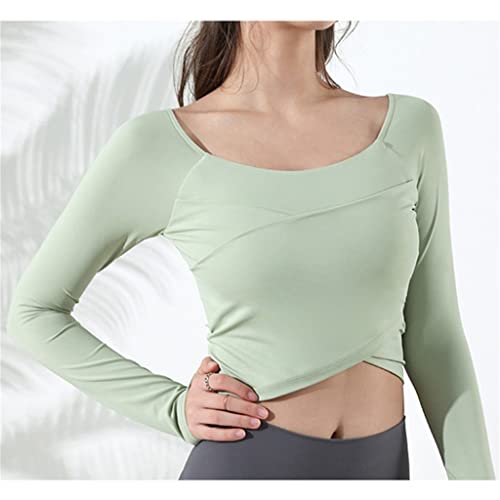Haut yoga sport manches longues pour femme running en extérieur et séances de gym dynamiques
