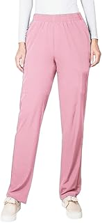 SLJYM - Pantalones sueltos de enfermería para mujer, para todas las estaciones, pantalones de trabajo médico, color rosa, pantalones azules y blancos, talla grande, parte inferior elástica