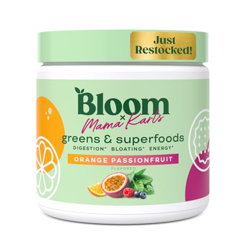 Bloom-Nutrition-Greens-and-Superfoods-x-Mama-Karls-for-Digestive-Health-Greens-Powder-Digestive-Enzymes-Probiotics-Spirulina-Chlorella-for-Bloating-Gut-Support-30-SVG-Orange-Passionfruit