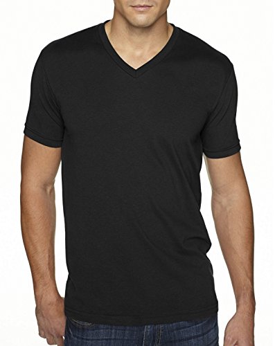 Next Level 6440 Premium Fitted Sueded V-Neck Tee Black X-Large2