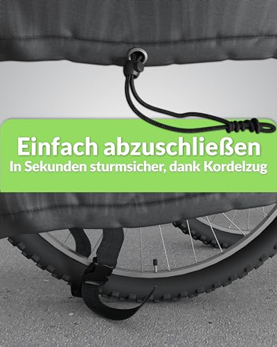 Universal Fahrradanhänger Abdeckung als Regenschutz und Sonnenschutz für Thule, Croozer Qeridoo,Hundeanhänger oder Kinderwagen -Perfektes Zubehör als Faltgarage und Regenverdeck