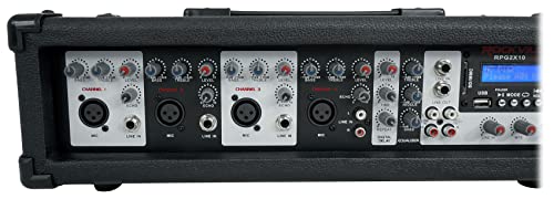 Image of Rockville RPG2X10 10 inch PA Speaker Pair with Mixer and 2 UHF Wireless Mics