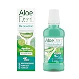AloeDent Probiotic Toothpaste 75ml & Mouthwash 250ml - Balance Mouth Microbiome, Natural Oral Probiotic with Aloe Vera & Xylitol, Fluoride Free, SLS Free, Vegan, 75ml
