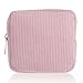 Sorcristy Period Bag for Teen Girls, Corduroy Sanitary Napkin Storage Bags Portable Sanitary Pad Storage Bag with Slip-in Pockets(Pink)
