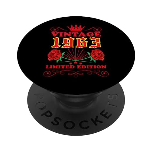 Regalos de 61 años vintage 1963 61 hombres mujeres 61 cumpleaños PopSockets PopGrip Intercambiable
