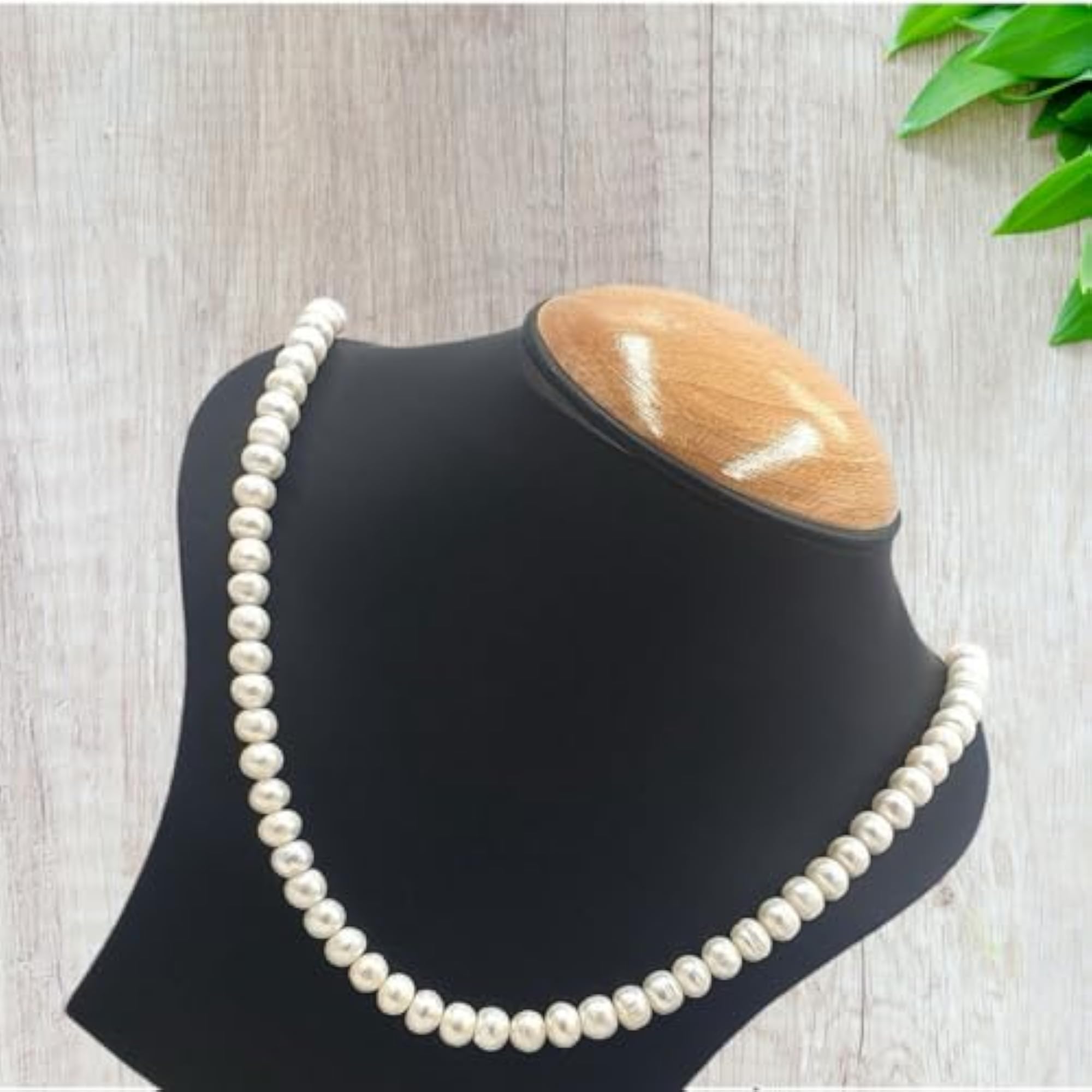 Natural Fresh Water Round Pearls Stand Necklace (Moti Mala)