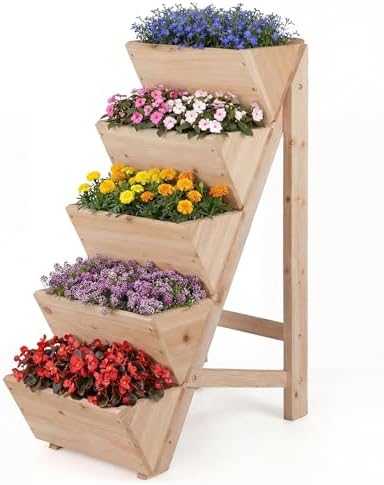 COSTWAY Huerto Urbano Vertical de 5 Niveles, Jardinera Exterior d...