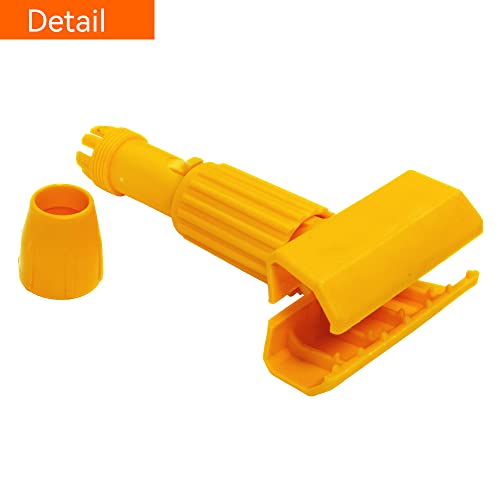 Image of Commercial Mop Clamps-Quick Change Head Mop Handle -Heavy Duty Mop Head Replacement Holder Change Mop Handle -Commercial Gripper Mop Wet Mop Handle(KL-ZJ-Yellow)