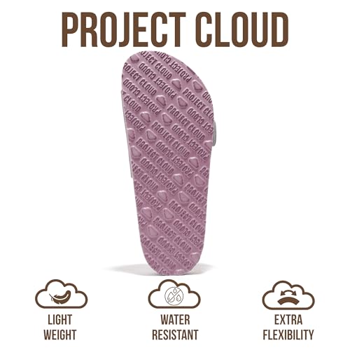 Image of Project Cloud 100% Genuine Leather Sandals Women Dressy Beach Essentials Slides for Women Footwear - Lightweight with Memory Foam Insole Sandals for Women 2026 - Womens Slides