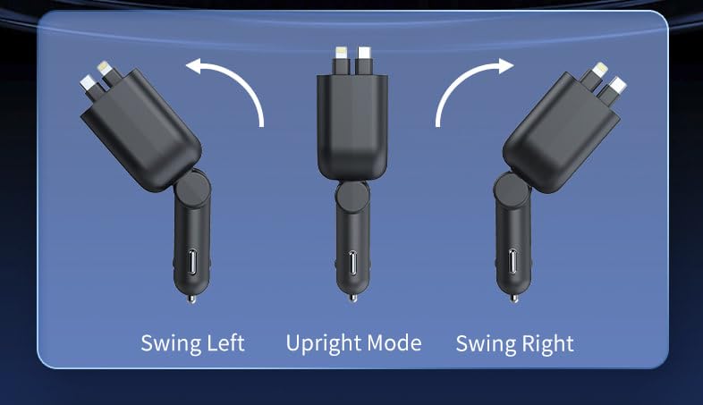 CAR-L4 FM Transmitter Auto Bluetooth 5.3, 120W Schnellladegerät mit USB/3.1A, Typ-C & Lightning Kabel, Schwenkbarer Kopf, 7-Farben LED, MP3 Player, Freisprechanlage, U-Disk Unterstützung