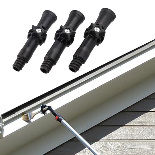 Junta articulada giratoria de 270 grados para uso con varillas telescópicas, compatible con herramientas de limpieza, cepillos y conectores de rodillos de pintura (3 piezas)