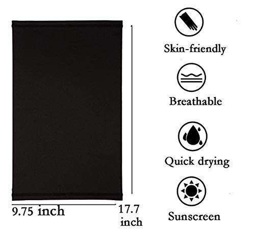 3 PCS Homens Mulheres Arrefecimento Sun Proteção Bandanas Neck Gaiter Face Scarf Balaclava, Black/Wh