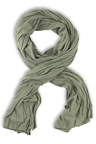 fashionchimp ® BASIC-Schal für Damen in angesagten Trendfarben, Jersey-Design (Oliv) Cover