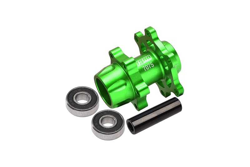 Aluminum 7075-T6 Front & Rear Wheel Hub Hex Upgrades For LOSI 1/4 Promoto-MX Motorcycle (Green) - View #9