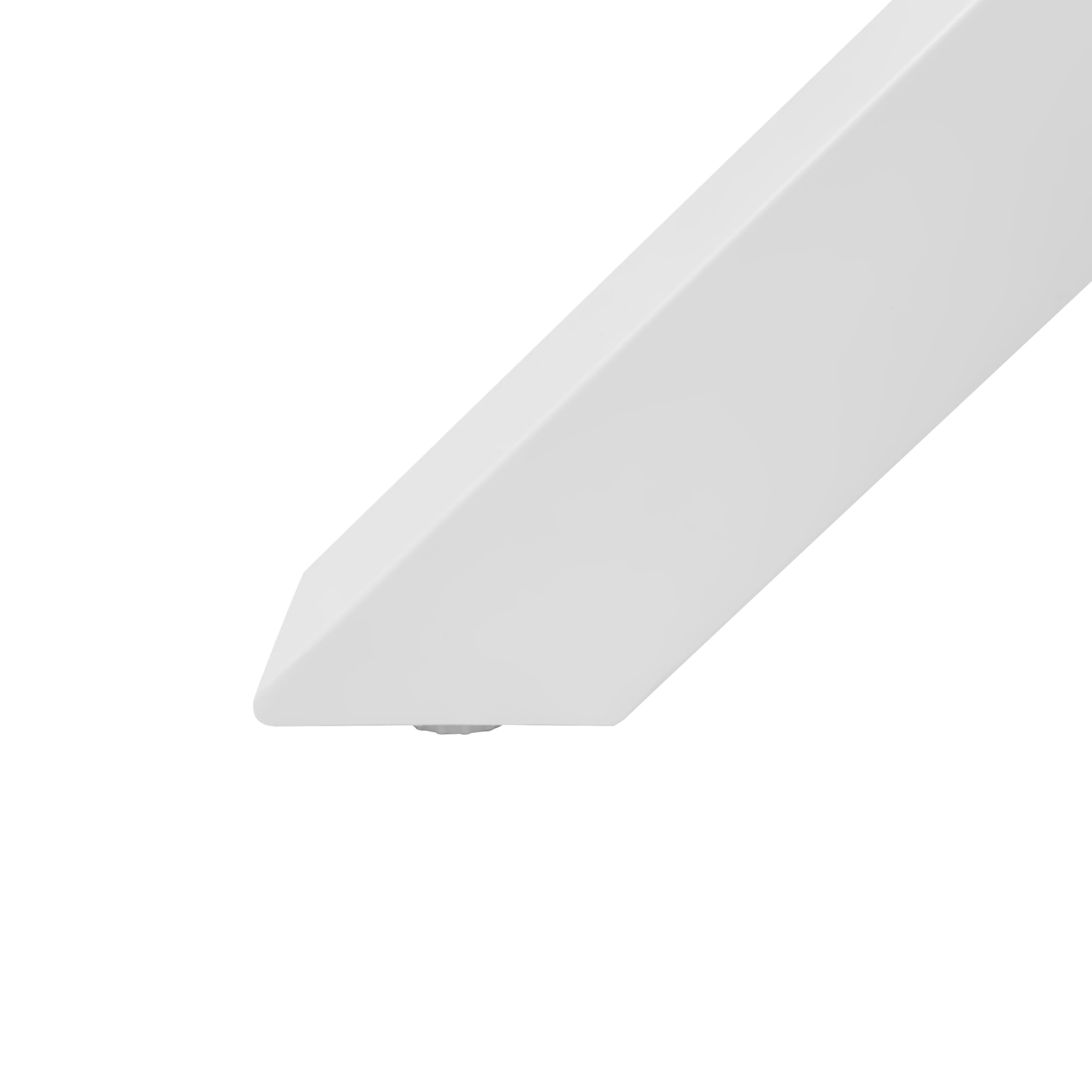 Beliani Tavolo da giardino in alluminio con gambe in alluminio e piano in vetro ceramico bianco