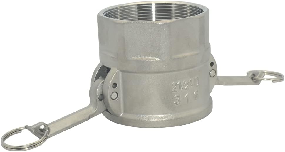 2PCS Stainless Steel 2.5" Type D Cam and Groove Hose Fitting, Type D cam groove hose fitting,Male Camlock Adapter x Female NPT(2.5")