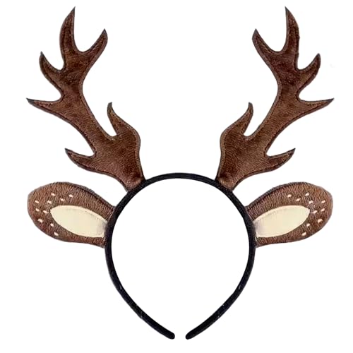 Oykrueats Reh Haarreif Damen,Geweih Haarreif,Rentiergeweih-Stirnband mit...