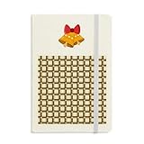 Clasificación: cuaderno Tela de lino tejido marrón cuaderno diario con jingling Bell