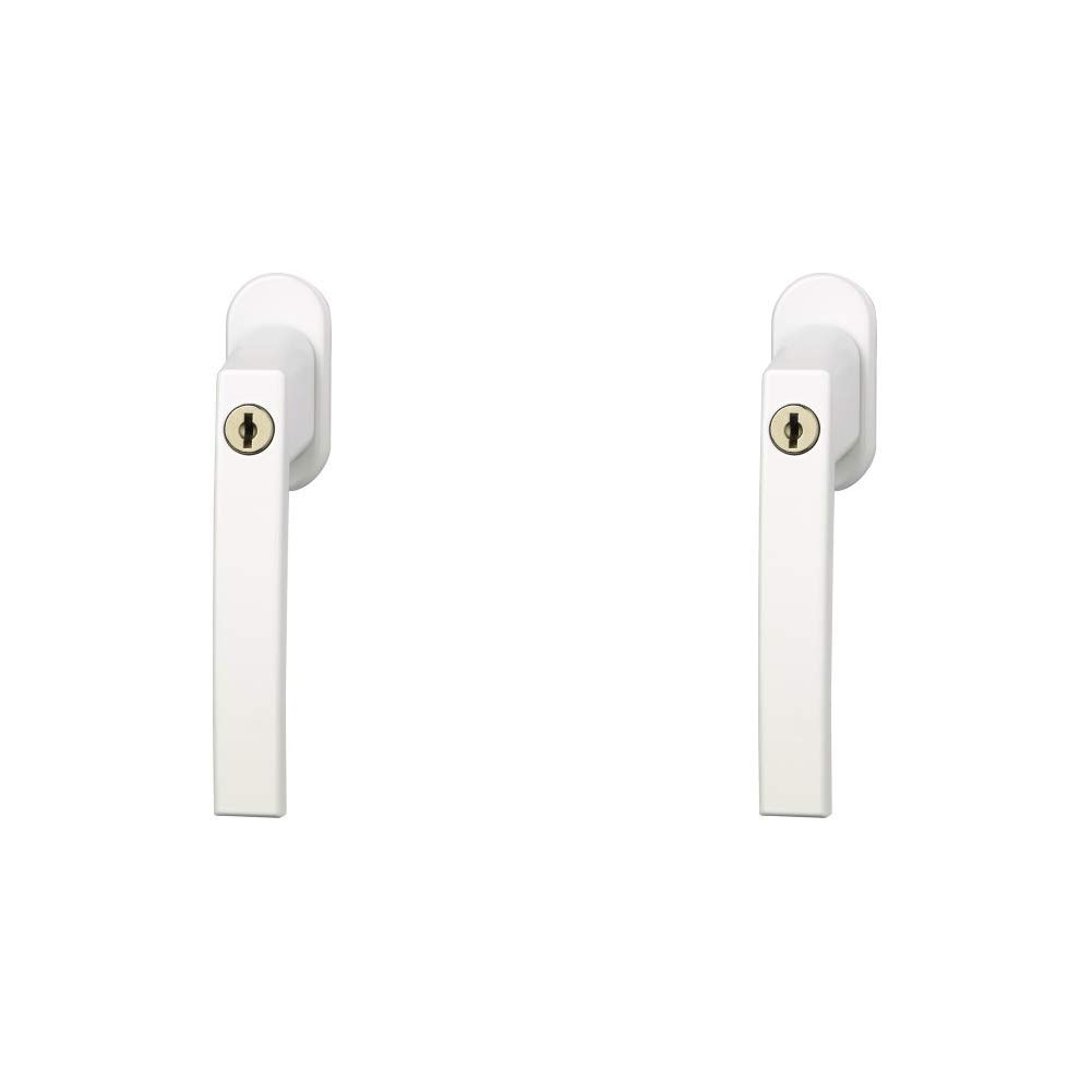 ABUS Fenstergriff abschließbar FG210, Triples Set-3-Stück gleichschließend, weiß & Fenstergriff abschließbar FG210, weiß, 59487
