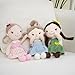 Imagen de GAGAKU Muñecas Trapo para Niñas 30cm Tela Suave Ángel Guardián Regalo de Bautizo para Niña con Alas Peluche Amuleto de la Suerte para Niños de 1-6 Años- Niña Cereza