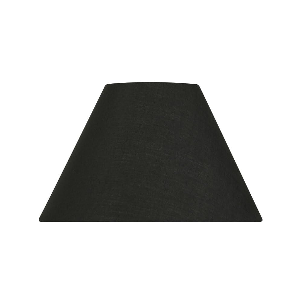 Oaks Lighting Black 12-Inch Cotton Coolie Shade, S501/12 Bk