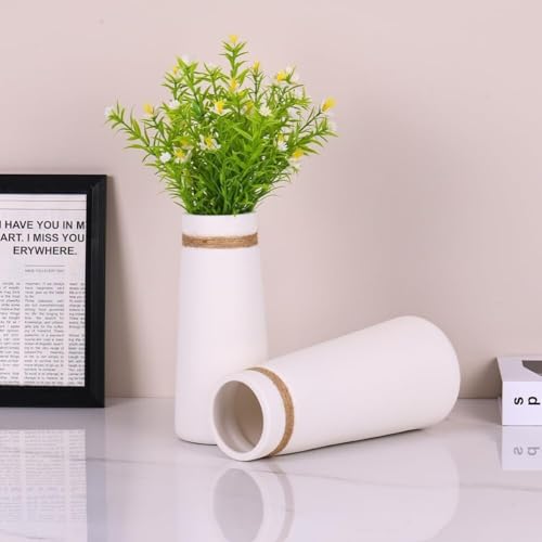 Vase de cylindre mat blanc pour sublimer vos bouquets de fleurs