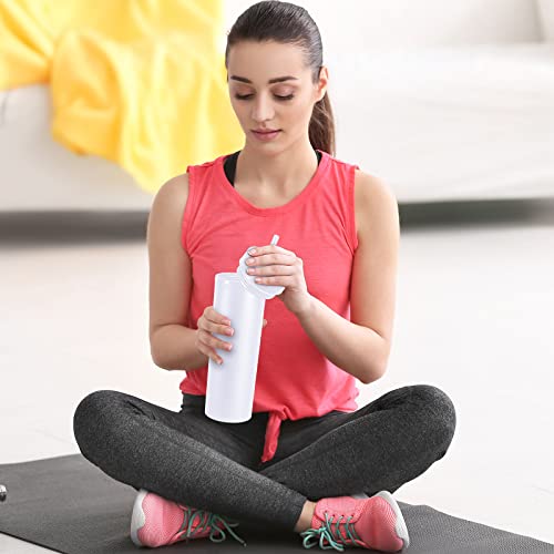 Mimorou 30 Pack Skinny Tumbler with Lids and Straws 16 oz Matte Colored Acrylic Tumblers Double Wall Plastic Tumbler Cups Skinny Travel Cup Reusable Cup for Parties Birthday Home Office(White)