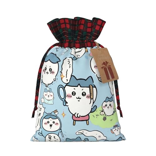 ギフトバッグ ちいかわ ハチワレ 巾着袋 ラッピング袋 引きひも袋 軽量 コンパクト 巾着バッグ 収納袋 小物入れ トラベルポーチ ジュエリーポーチ 小物収納 携帯用 大容量 おしゃれ かわいい 人気 誕生日 記念日 プレゼント 21*30cm