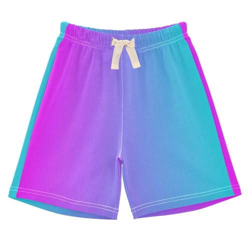 J JOYSAY Blue Teal Pink Gradient Toddler Baby Boy Shorts Running Athletic Shorts with Drawstring Elastic Waist Boys Athletic Shorts for 2T Toddler Baby
