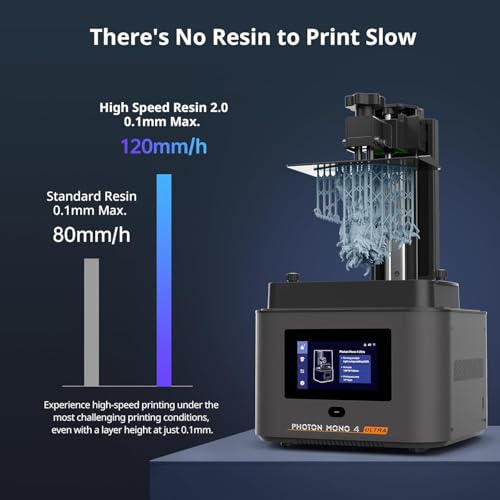 Image of 3IDEA ANYCUBIC 10K Resin 3D Printer,Photon Mono 4 Ultra 7'' LCD Mono Screen with COB Light Source,Max Printing Speed Up to120mm /h, HD Touchscreen with 8Languages,6.04'' x 3.42'' x 6.49'' Printing Size