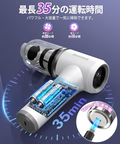 BeeTool ハンディクリーナー 多機能 ZX-109 ホワイト の商品画像 6