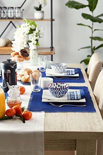 Dii Jute Burlap Collection Kitchen Tabletop, Placemat Set, 13X19, Solid Nautical Blue, 6 Count #TOP5