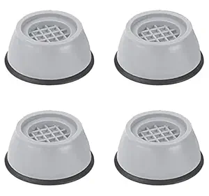 KBS Refrigerator Stand Anti Vibration Pads for Washing Machine Stand Home Kitchen Accessories Items Washer Dryer Furniture Sofa Table Chair Riser Leg Anti Walk Rubber Pad Anti Slip (4 Pcs).