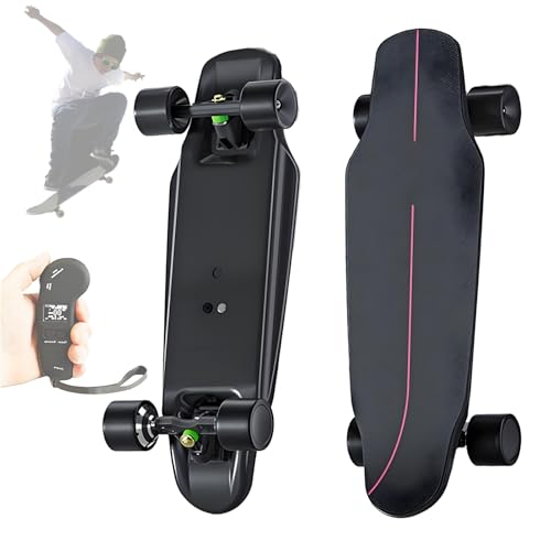 Feiphla Skateboard éLectrique avec TéLéCommande, Skateboard Tout-Terrain, Inclinaison De 30°, Autonomie De 8 Km/15 Km/22 Km/30 Km, pour Enfants,...