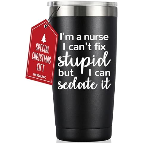 Funny Nurse Gifts for Men Women, Nurse Appreciation Week Gifts, Nurse Graduation, Birthday, Male Nurse Christmas Gifts, Nursing Gifts for New Nurses, Nurse Practitioner LPN & RN Gifts, 20oz Tumbler Cover