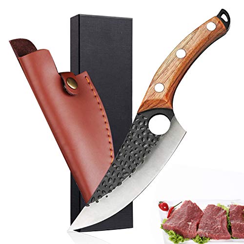 Boning Knife with Cover Sheath,Meat Cleaver Knife,Sheath Butcher Knives with Sheath and Gift Box,Kitchen Chef Knifes for Home Camping BBQTactical