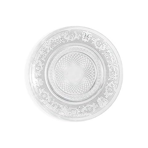 Villa d’Este Home Tivoli 2195440 Imperial Set of 6 Bread Saucers, Glass Cover