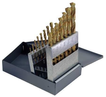 Jobber Drill Bit Set, List # 2550, 15 Pc