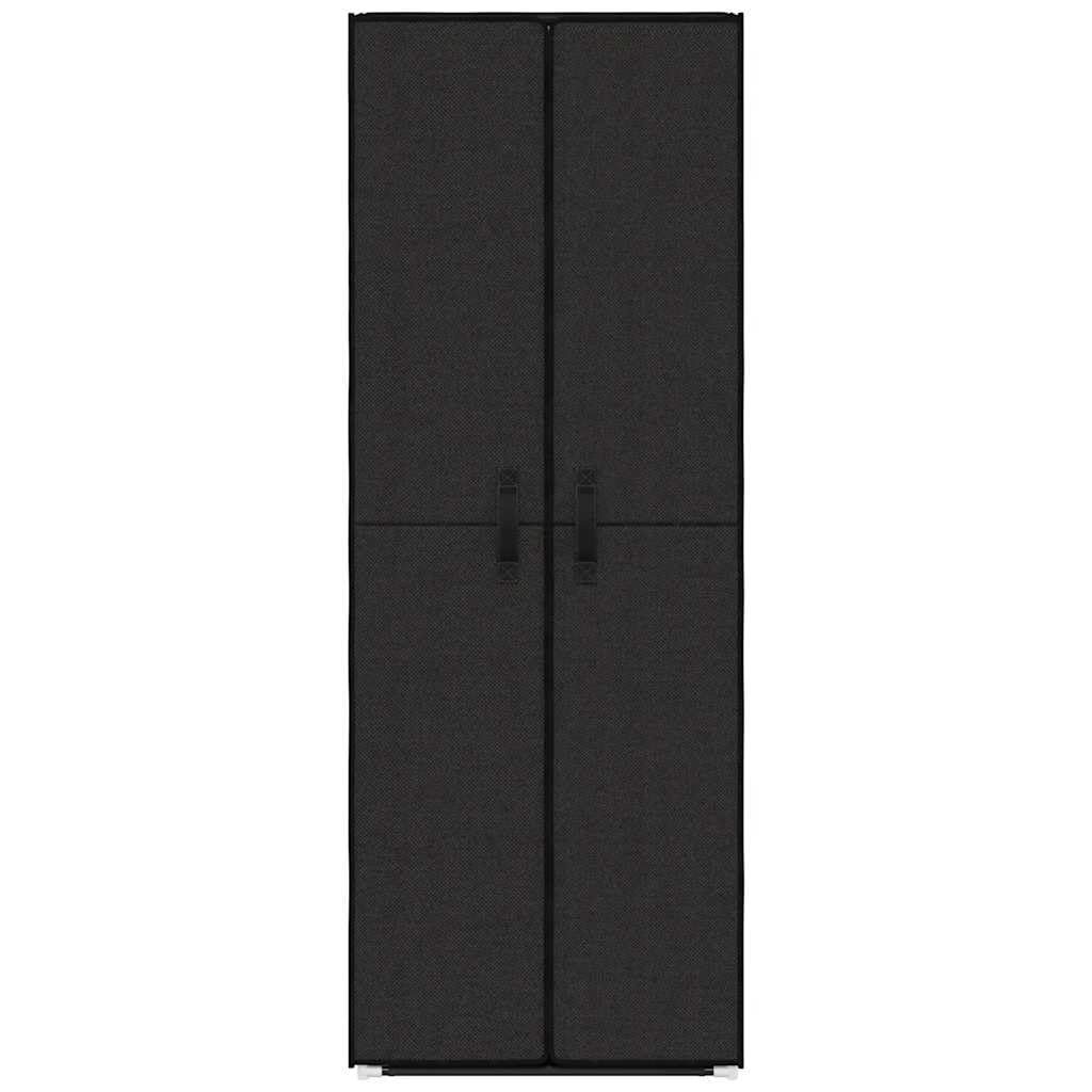 Schuhschrank Schwarz 60x30x166 cm Stoff Schuhregal mit 10 Fächern, platzsparend, stapelbar, Organizer für Flur, Diele, Garderobe, Aufbewahrung von Sneaker und Stiefel