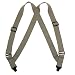CTM Men's Elastic Side Plastic Clip TSA Compliant Airport Suspenders, Khaki