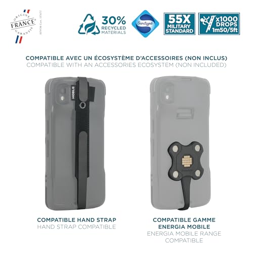 Mobilis Robustes Gehäuse für Zebra TC22 – TC27 Mobile Computer - Vollständige Rückabdeckung - Stoßfest, Fallschutz nach Militärstandard - Hergestellt aus recycelten Materialien - Schwarz