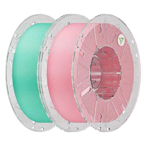 Image of Creality Hyper PLA Filament Bundle 2KG, RFID 3D Printer Filament PLA 1.75mm for High Speed 30-600mm /s, Support CFS, Fits for Most 3D Printers (Light Teal&Orchid Pink)
