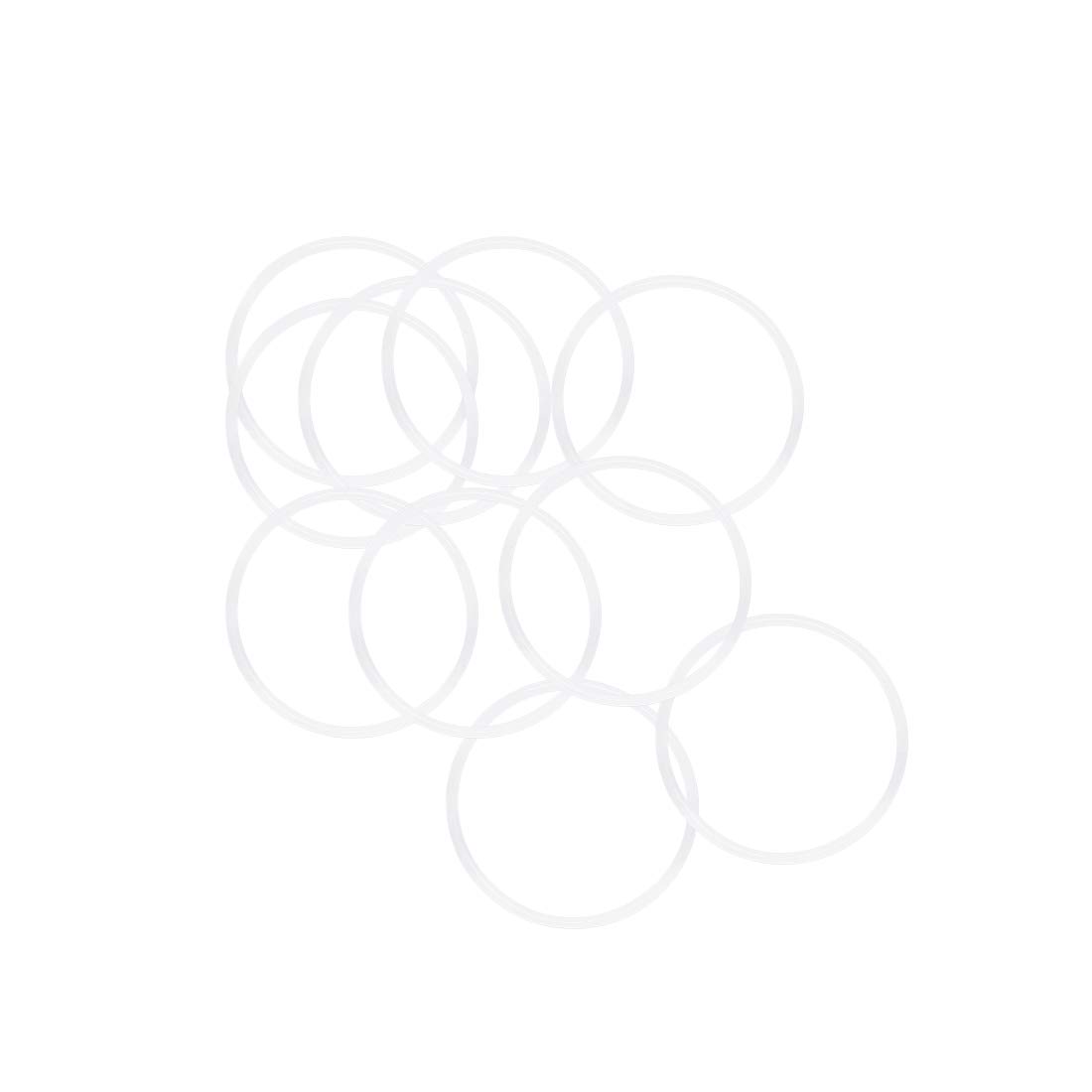 uxcell Silicone O-Rings, 30mm OD 27mm ID 1.5mm Width VMQ Seal Gasket for Compressor Valves Pipe Repair, White, Pack of 10