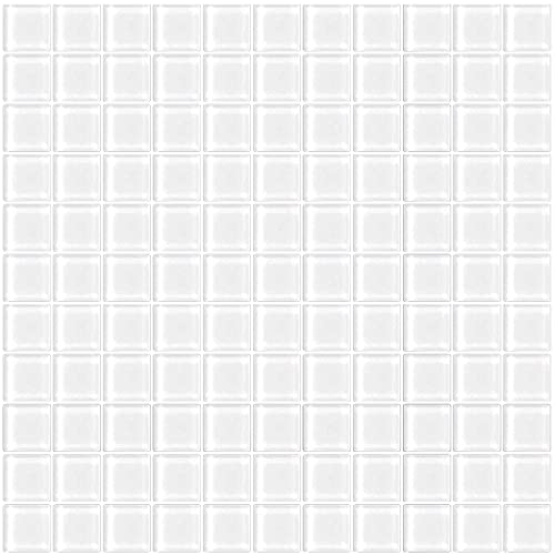 Ice White Glass Mosaic Tile, 4x5 Sheets, Backsplash, Shower