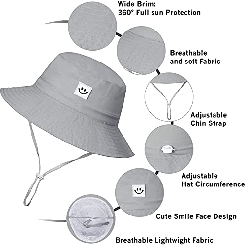 55cube Toddler Sun Hat Beach Bucket Hat for Girls Boys Toddlers2