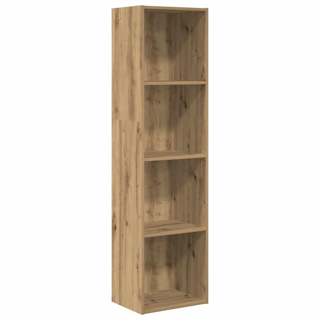 vidaXL Bookcase, Storage Cabinet for Living Room, Book Shelf for Display, Book Rack, Cupboard, Modern Style, Artisian Oak Engineered Wood