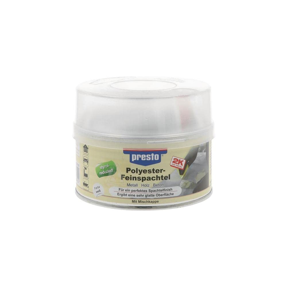 PRESTO 2K-Feinspachtel prestolith® weiß, Härter rot 500 g Dose, 6 Stück